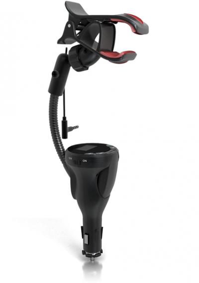 360 Degrees Rotated Car Charger Holder with Hand-free, Bluetooth Function